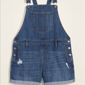 Old Navy Distressed Jean Shortalls for Women